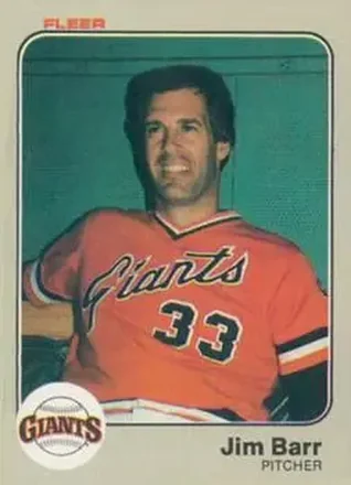 1983 Fleer #252 - Jim Barr - San Francisco Giants 1983 Fleer #252 - Jim Barr - San Francisco Giants
