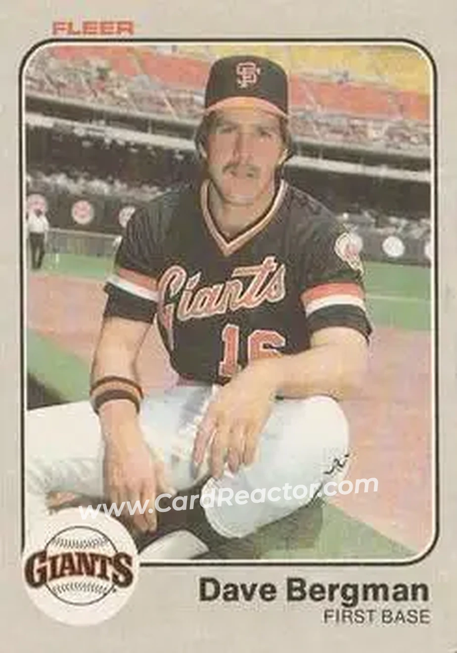 1983 Fleer #253 - Dave Bergman - San Francisco Giants - Front