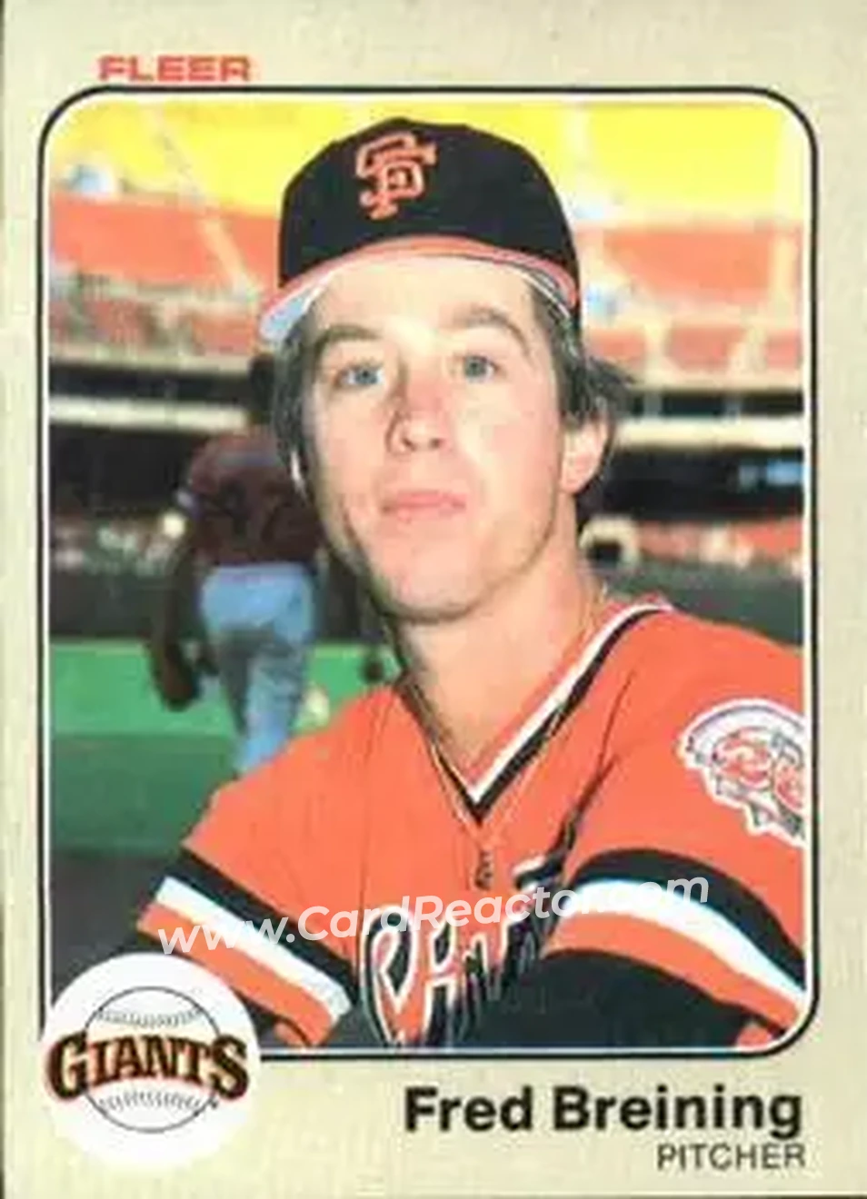 1983 Fleer #254 - Fred Breining - San Francisco Giants - Front
