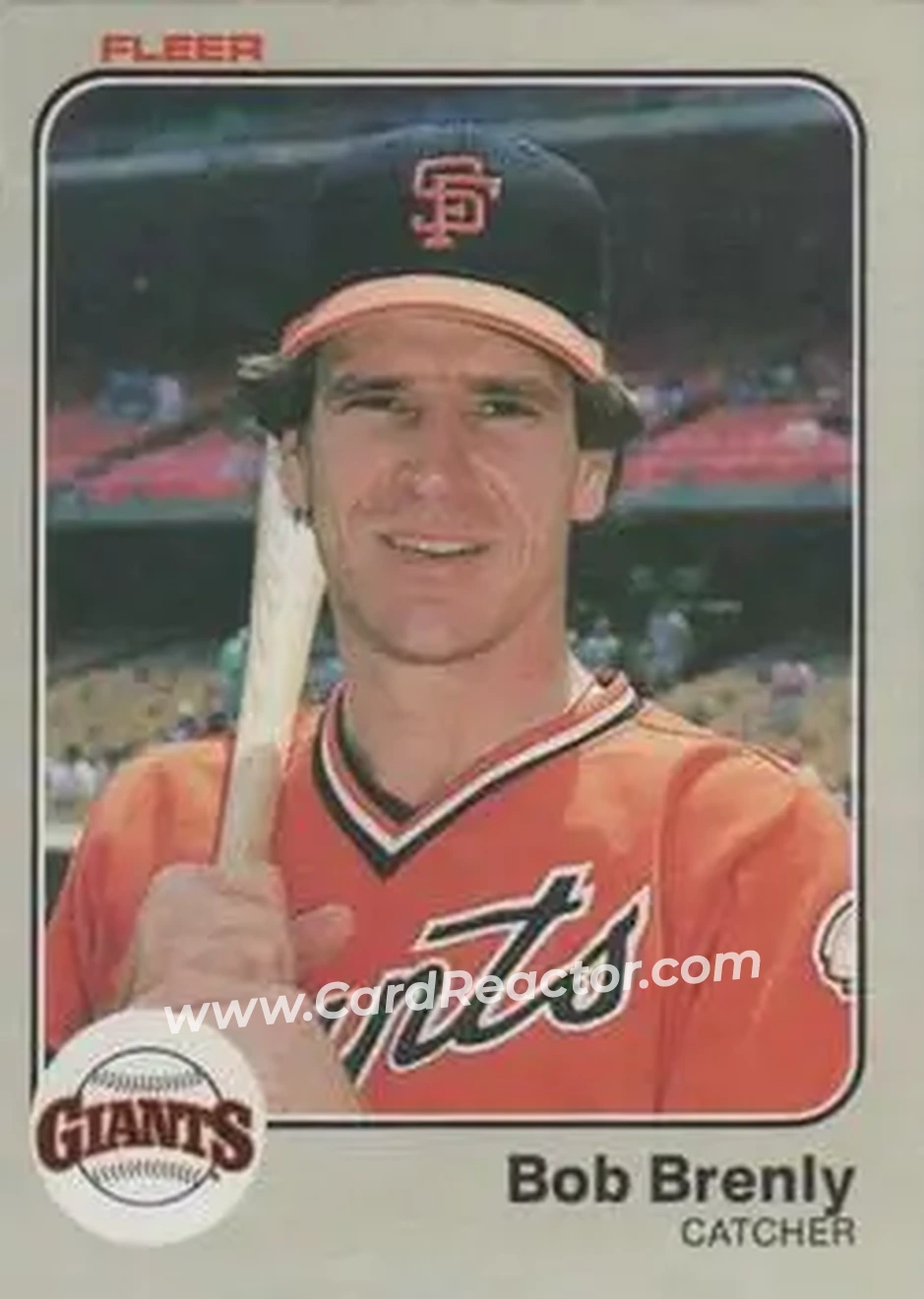 1983 Fleer #255 - Bob Brenly - San Francisco Giants - Front