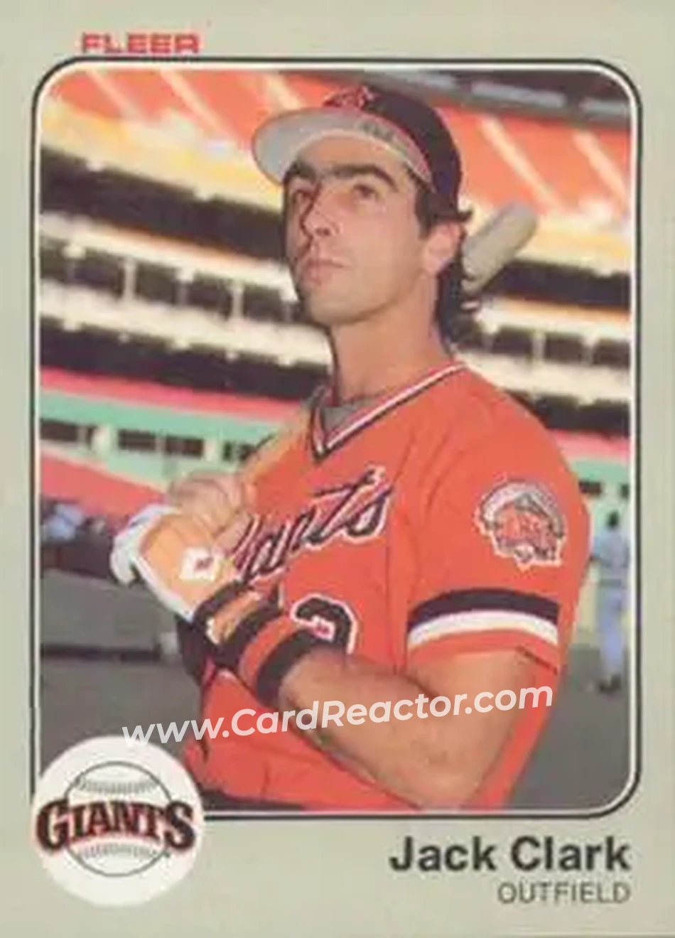 1983 Fleer #256 - Jack Clark - San Francisco Giants - Front