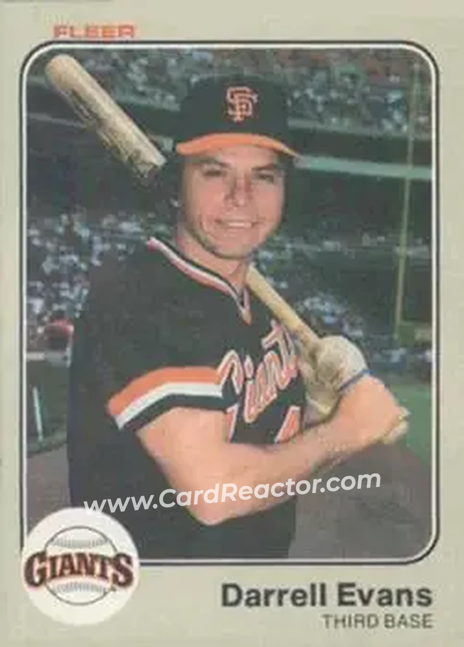 1983 Fleer #258 - Darrell Evans - San Francisco Giants - Front