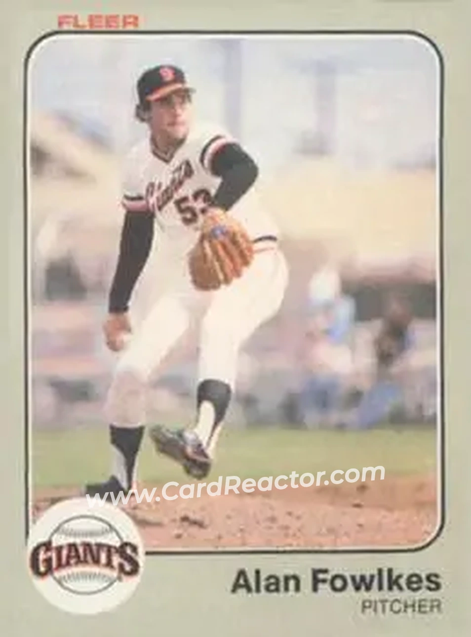 1983 Fleer #259 - Alan Fowlkes - San Francisco Giants - Front 1983 Fleer #259 - Alan Fowlkes - San Francisco Giants - Front