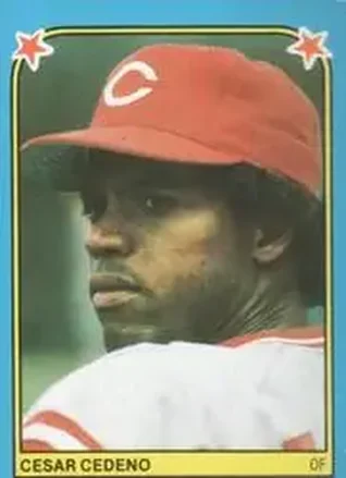 1983 Fleer Star Stickers #221 - Cesar Cedeno - Cincinnati Reds