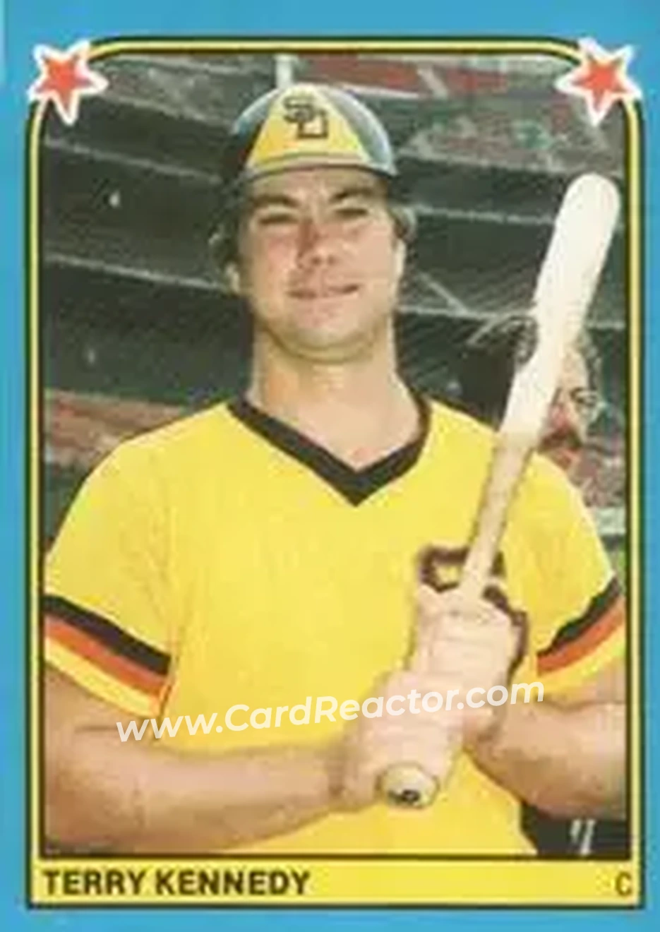 1983 Fleer Star Stickers #223 - Terry Kennedy - San Diego Padres - Front
