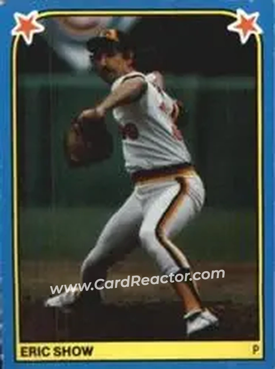 1983 Fleer Star Stickers #225 - Eric Show - San Diego Padres - Front