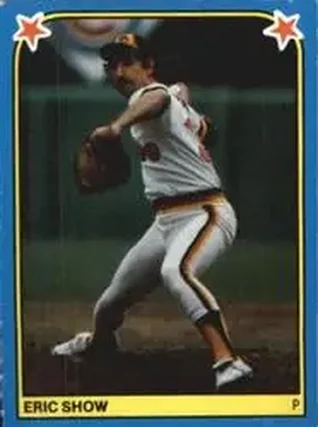1983 Fleer Star Stickers #225 - Eric Show - San Diego Padres 1983 Fleer Star Stickers #225 - Eric Show - San Diego Padres