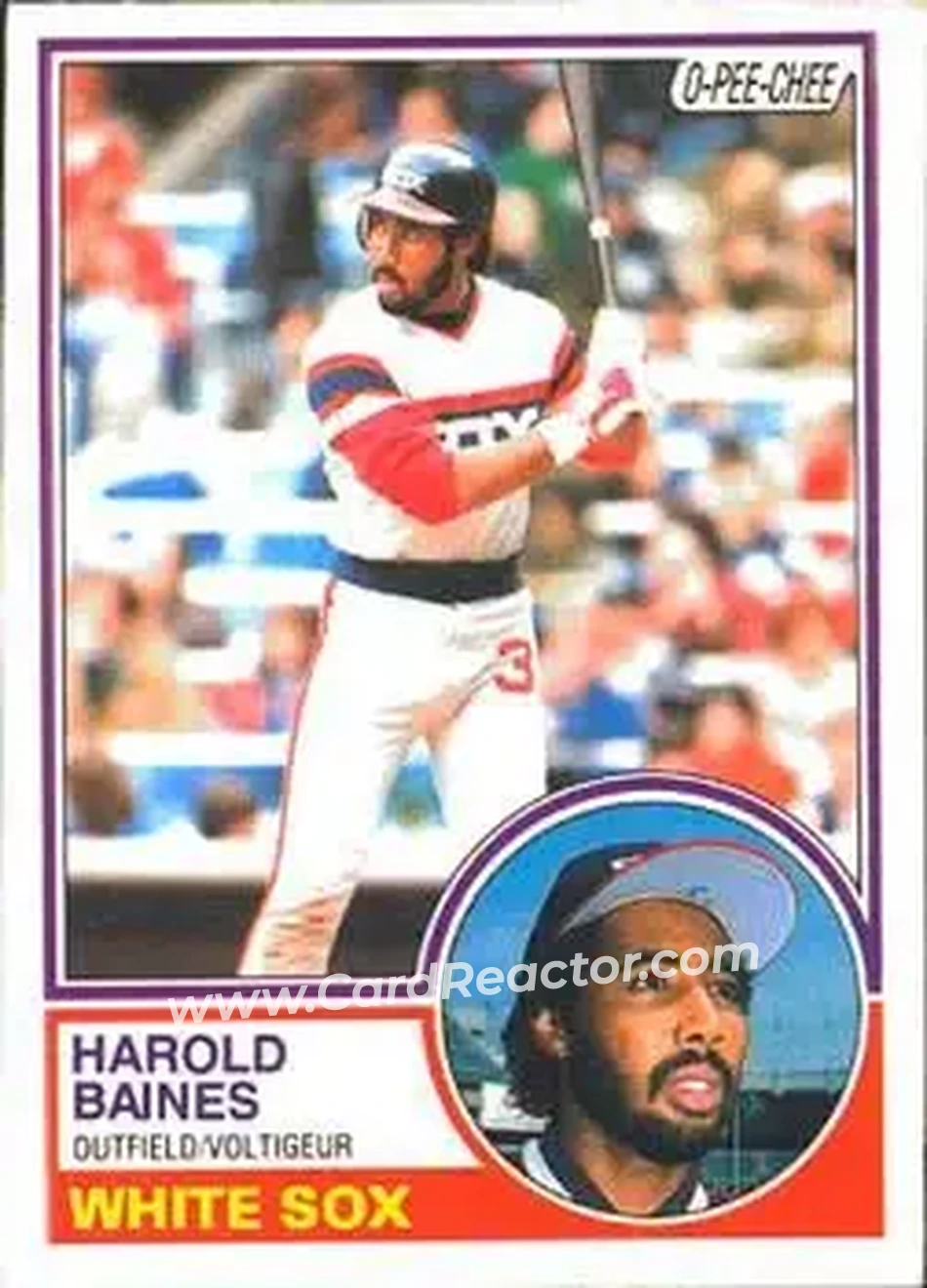 1983 O-Pee-Chee #177 - Harold Baines - Chicago White Sox - Front 1983 O-Pee-Chee #177 - Harold Baines - Chicago White Sox - Front