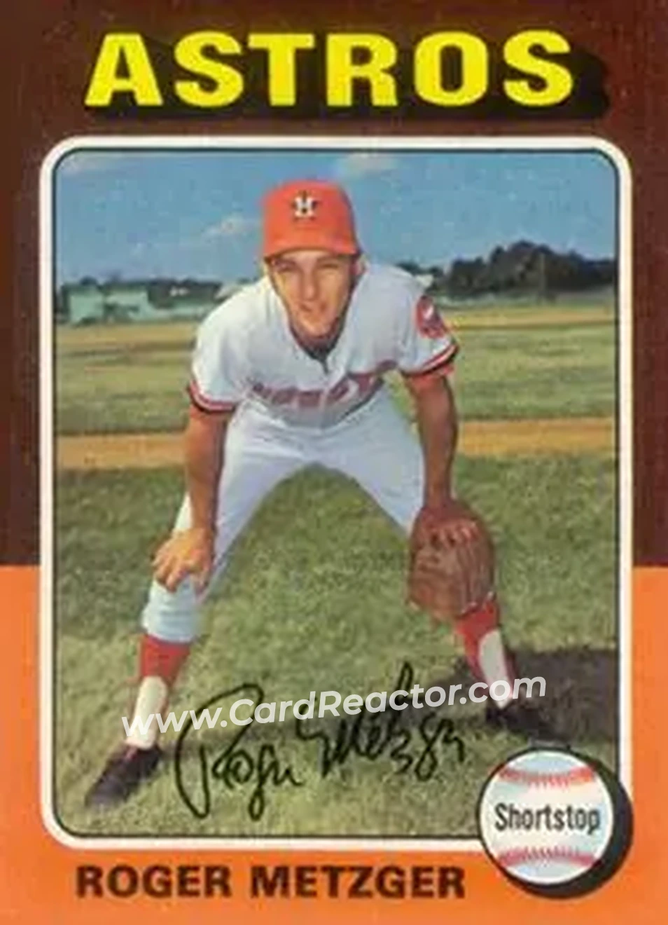 1975 Topps #541 - Roger Metzger - Houston Astros - Front