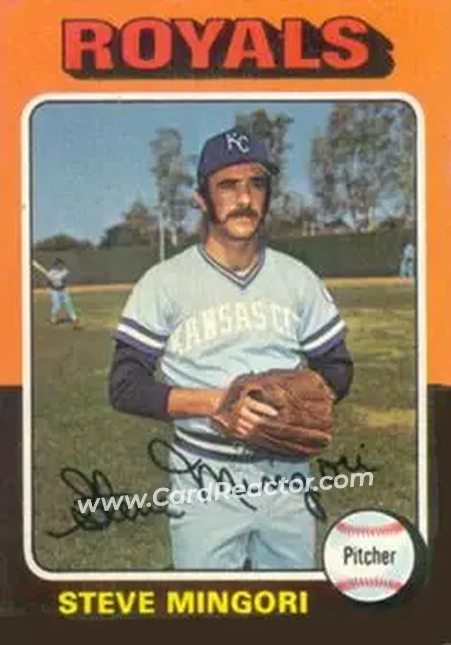 1975 Topps #544 - Steve Mingori - Kansas City Royals - Front