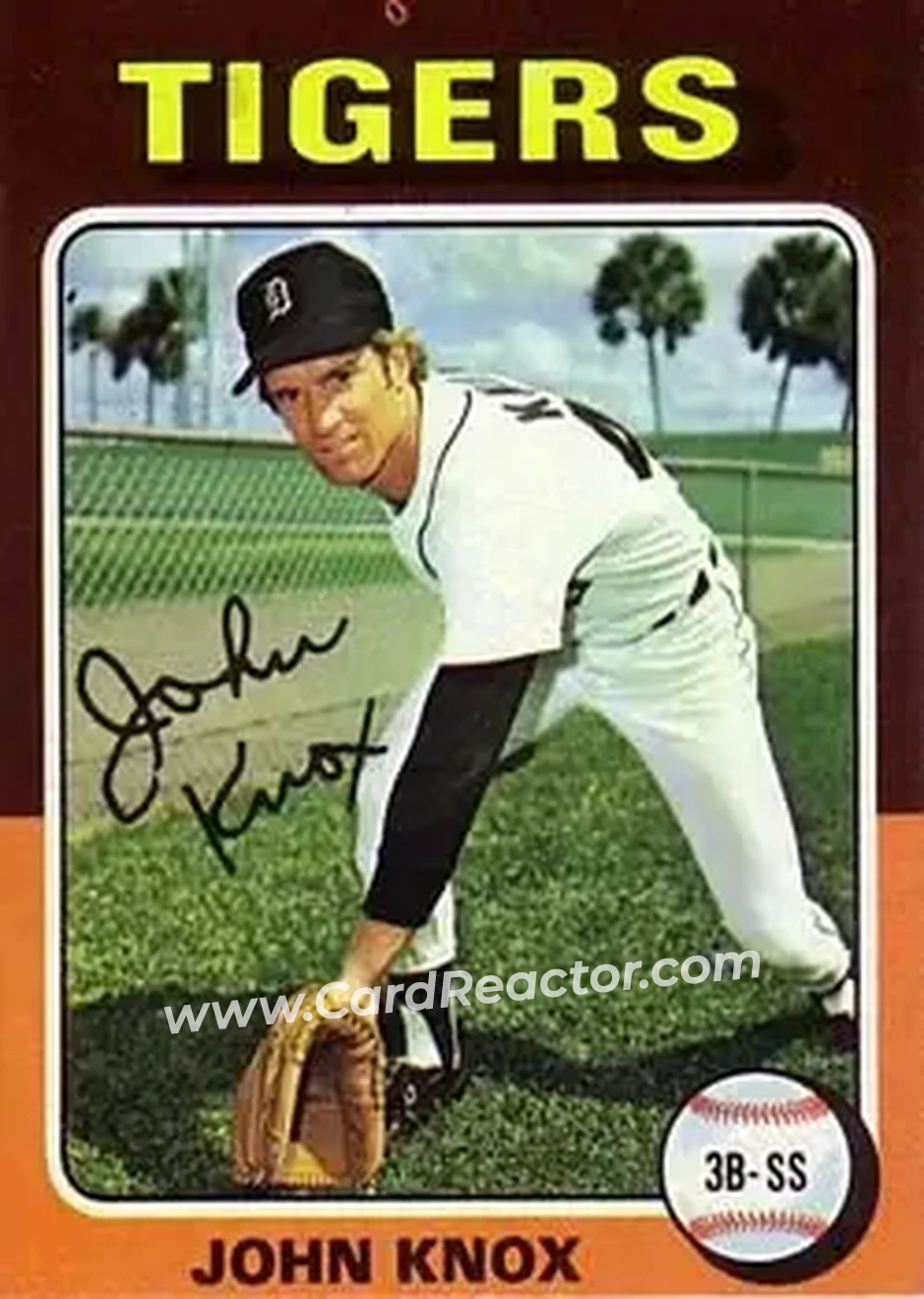 1975 Topps #546 - John Knox - Detroit Tigers - Front