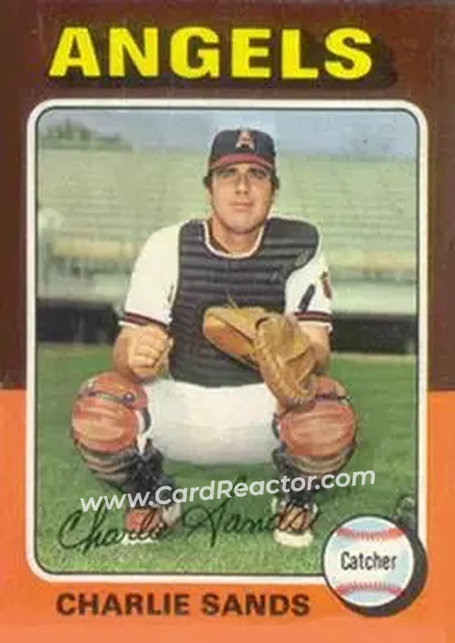 1975 Topps #548 - Charlie Sands - California Angels - Front