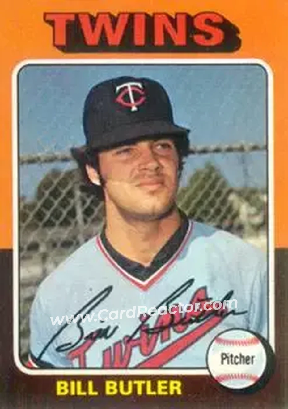 1975 Topps #549 - Bill Butler - Minnesota Twins - Front