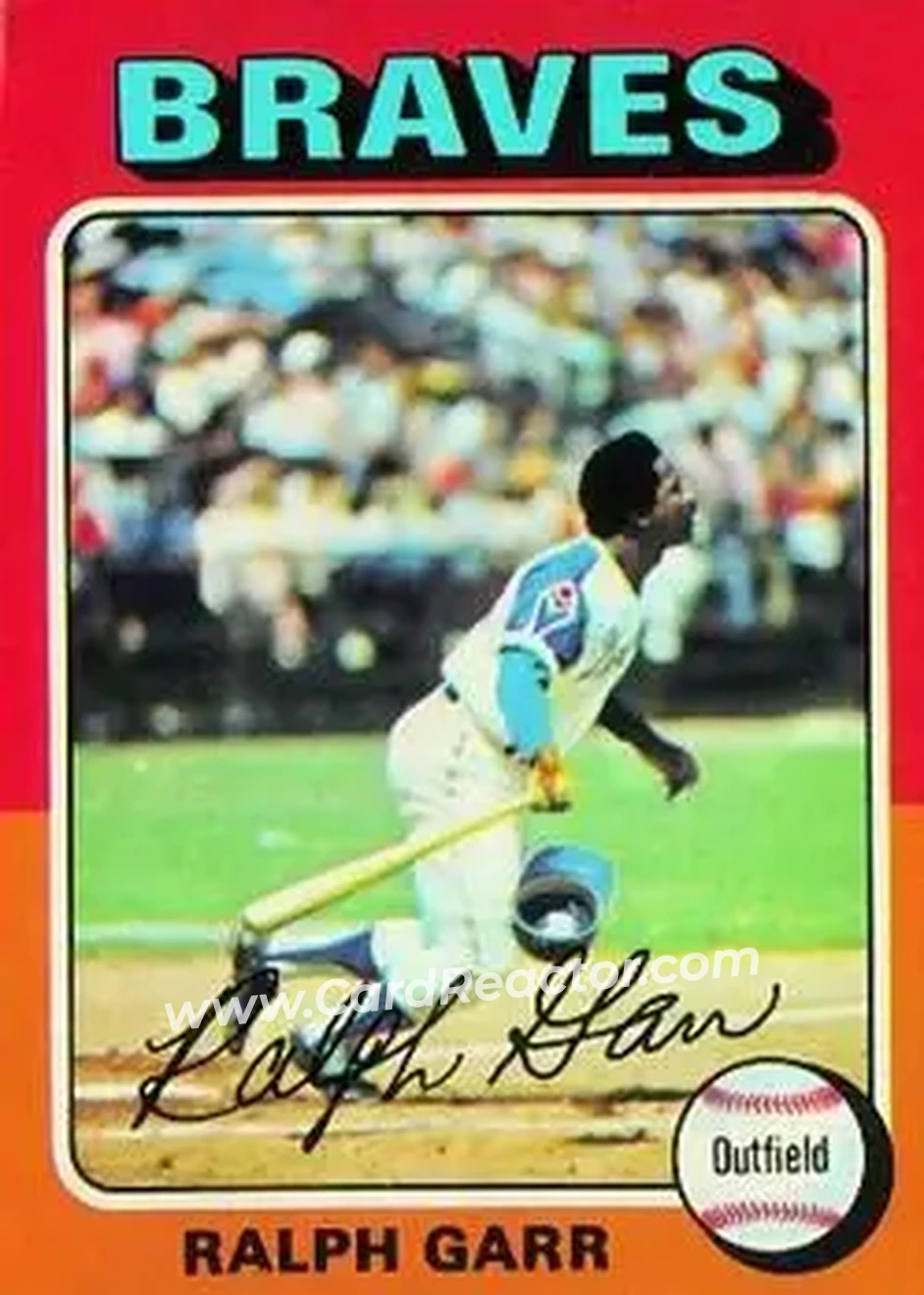 1975 Topps #550 - Ralph Garr - Atlanta Braves - Front