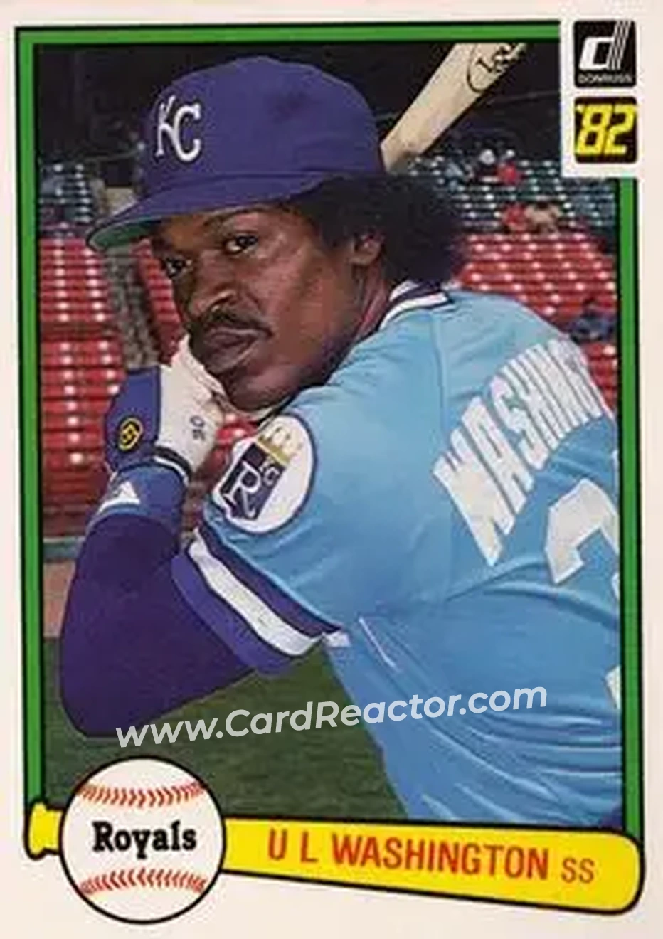 1982 Donruss #160 - U.L. Washington - Kansas City Royals - Front