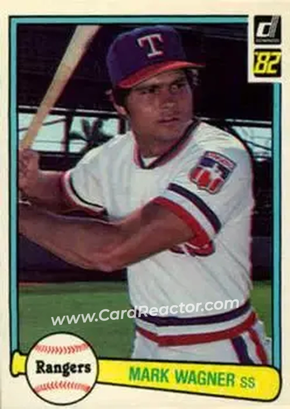 1982 Donruss #163 - Mark Wagner - Texas Rangers - Front