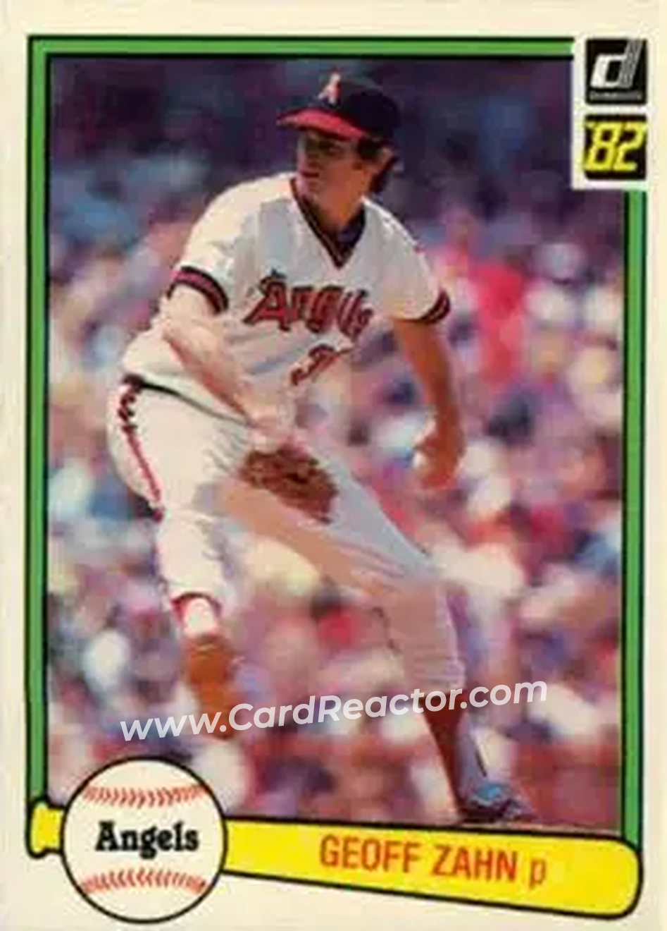 1982 Donruss #164 - Geoff Zahn - California Angels - Front