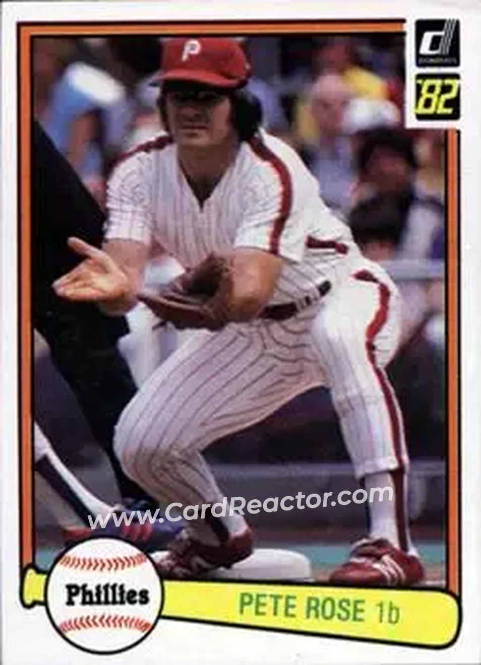 1982 Donruss #168 - Pete Rose - Philadelphia Phillies - Front
