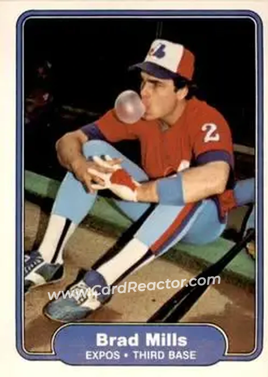 1982 Fleer #196 - Brad Mills - Montreal Expos - Front