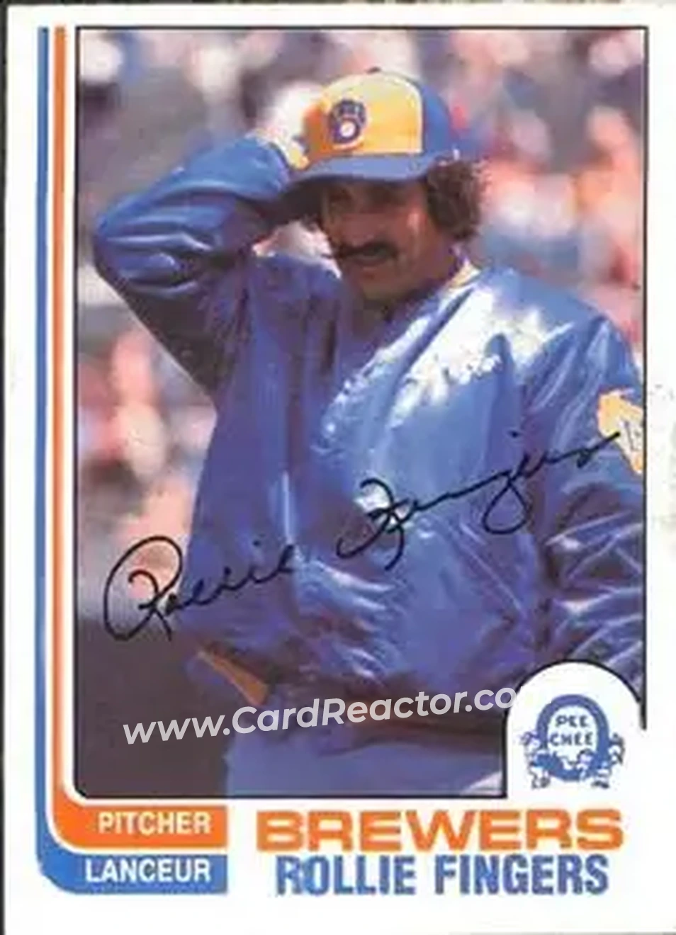1982 O-Pee-Chee #176 - Rollie Fingers - Milwaukee Brewers - Front