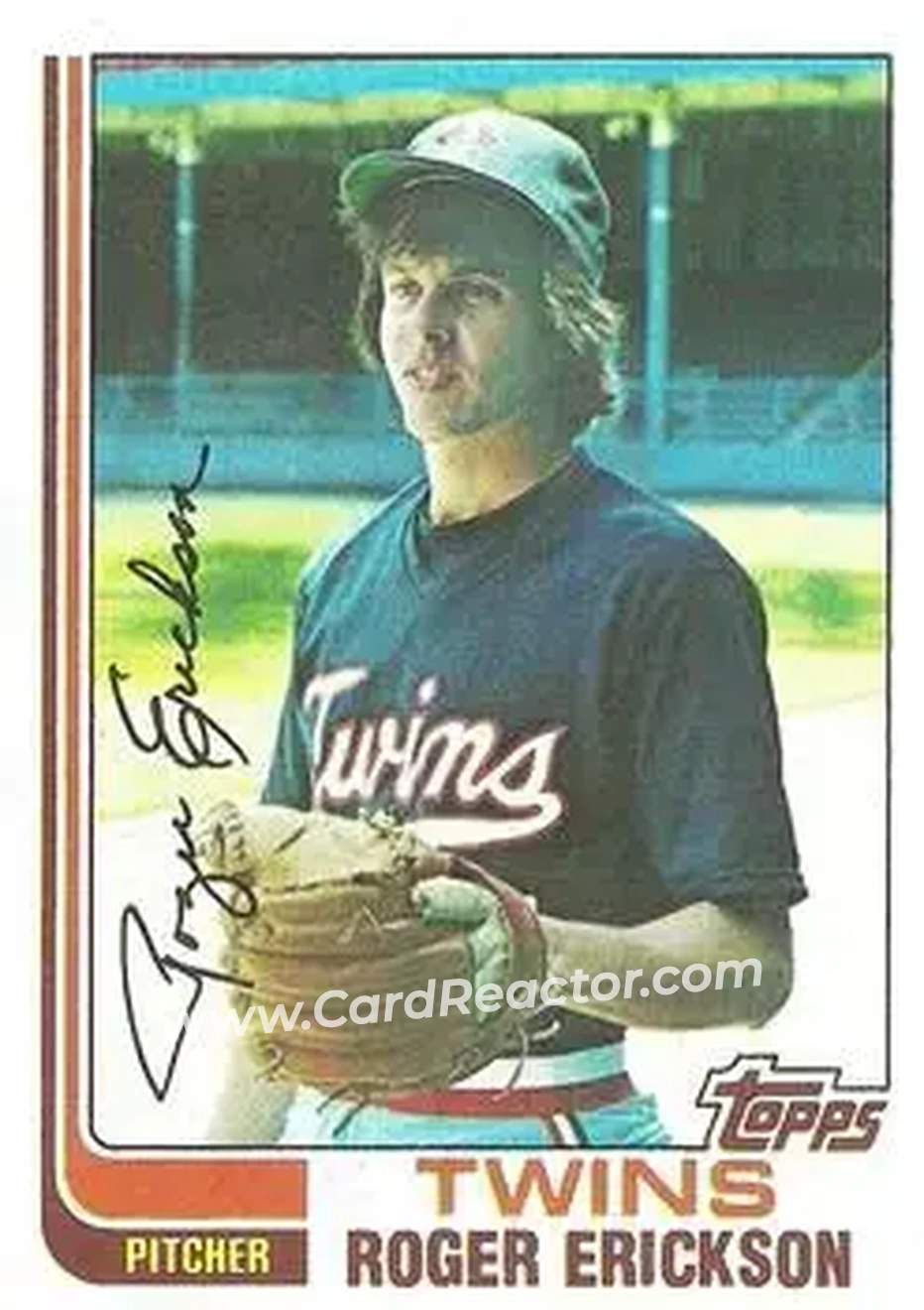 1982 Topps #153 - Roger Erickson - Minnesota Twins - Front