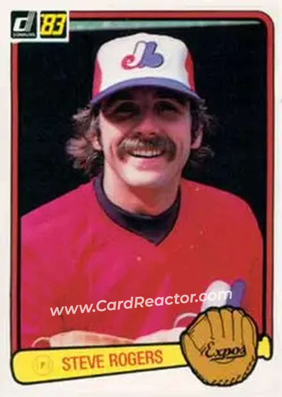 1983 Donruss #320 - Steve Rogers - Montreal Expos - Front