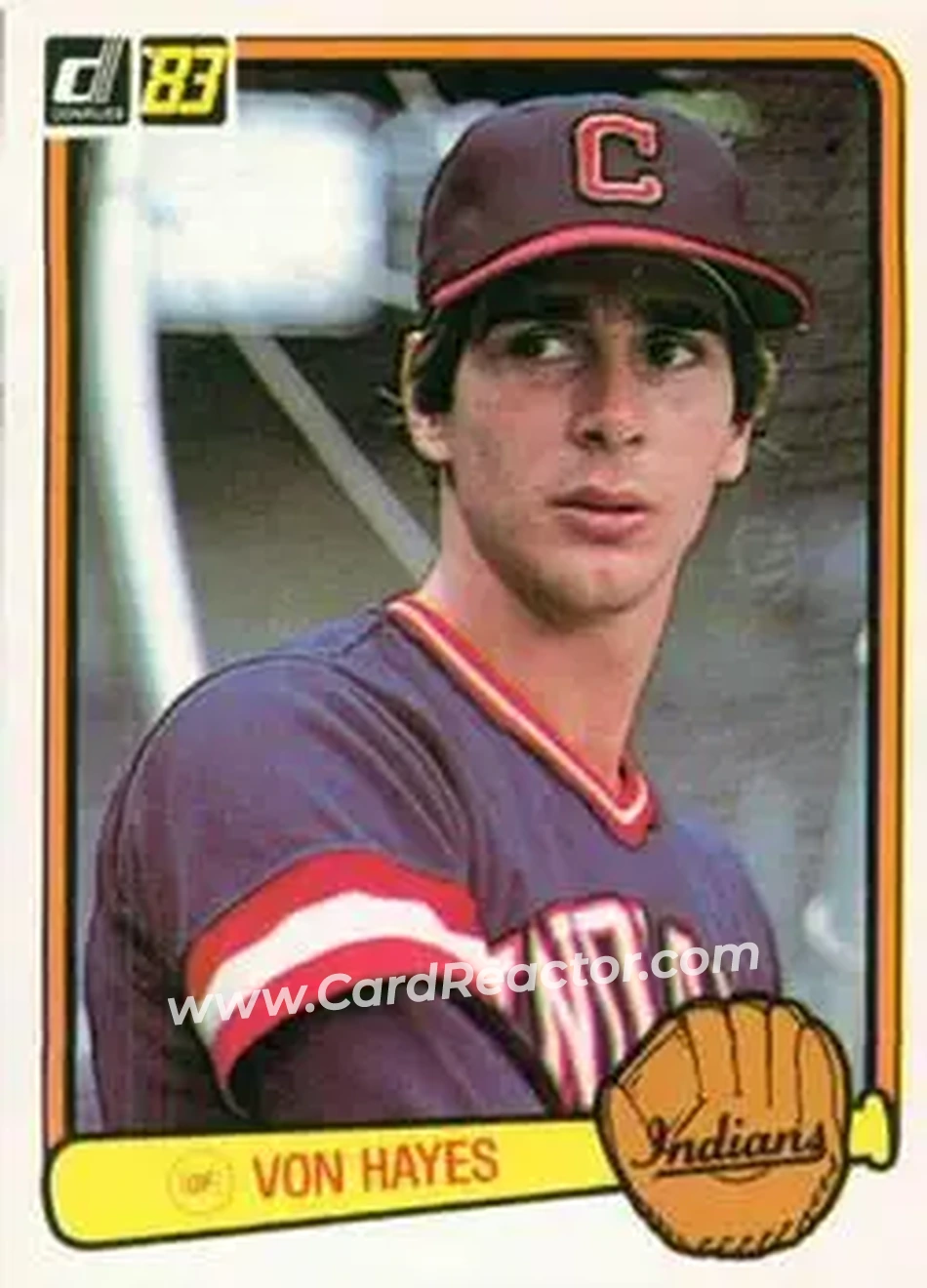 1983 Donruss #324 - Von Hayes - Cleveland Indians - Front 1983 Donruss #324 - Von Hayes - Cleveland Indians - Front