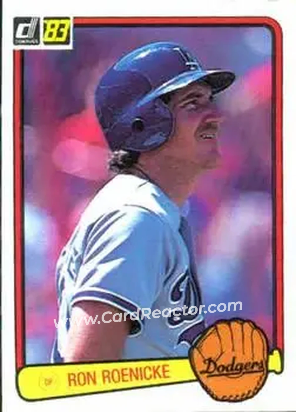 1983 Donruss #327 - Ron Roenicke - Los Angeles Dodgers - Front 1983 Donruss #327 - Ron Roenicke - Los Angeles Dodgers - Front