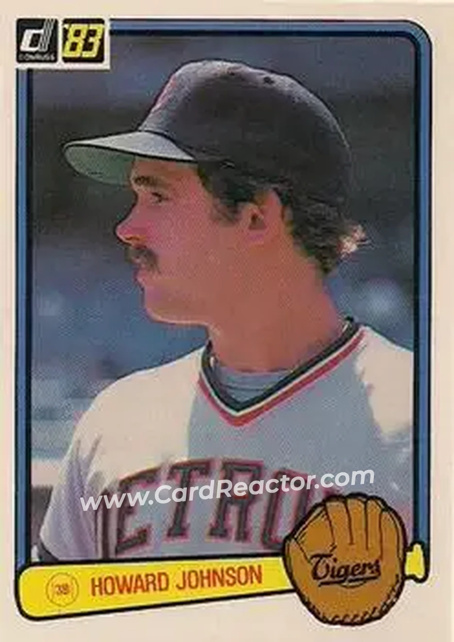 1983 Donruss #328 - Howard Johnson - Detroit Tigers - Front