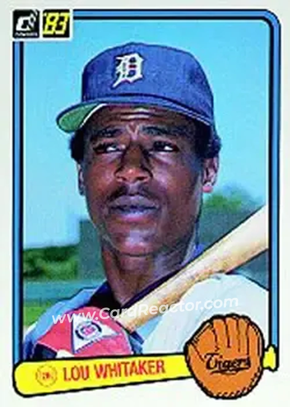 1983 Donruss #333 - Lou Whitaker - Detroit Tigers - Front