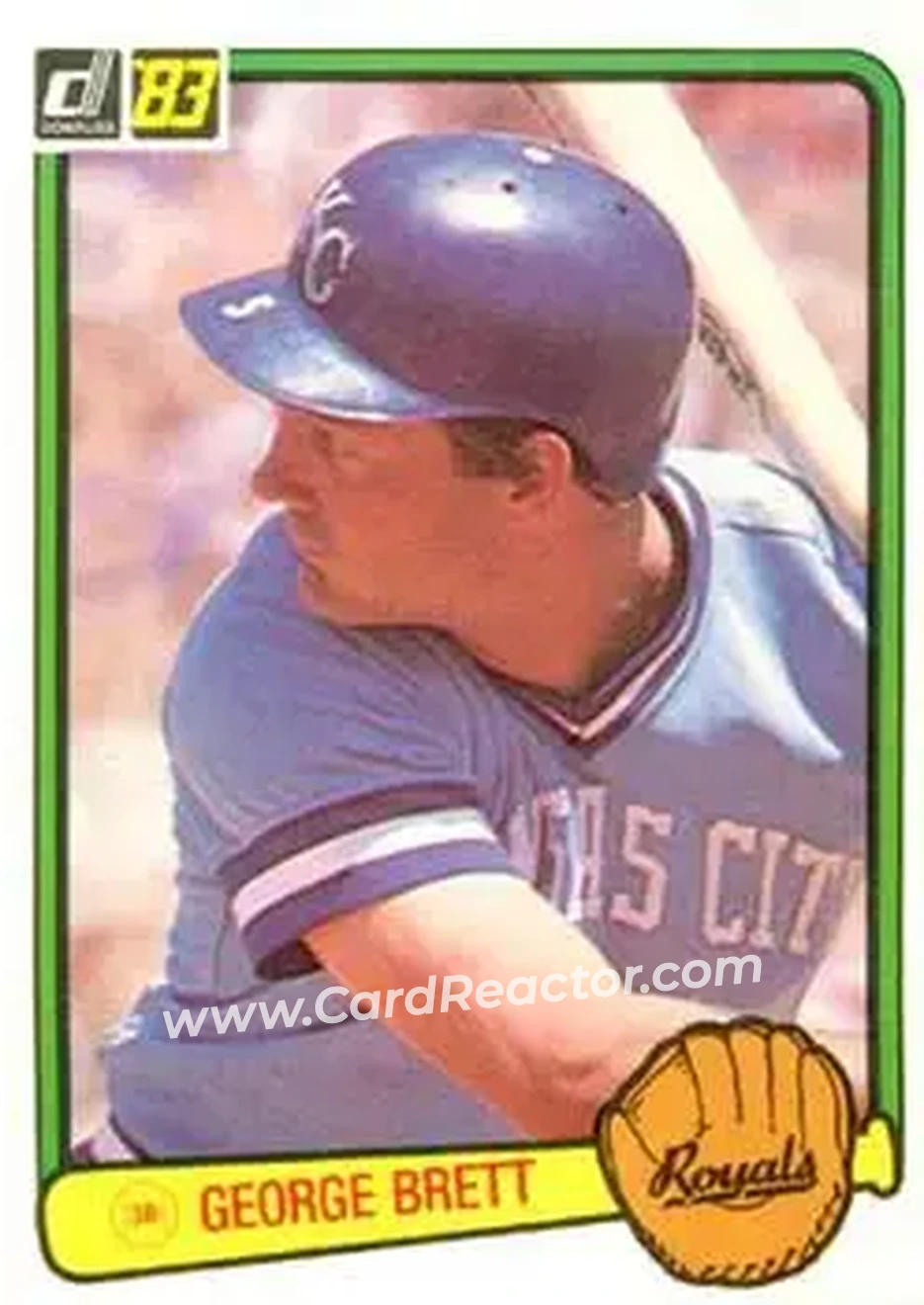 1983 Donruss #338 - George Brett - Kansas City Royals - Front