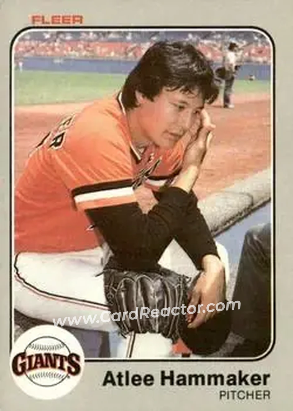 1983 Fleer #261 - Atlee Hammaker - San Francisco Giants - Front