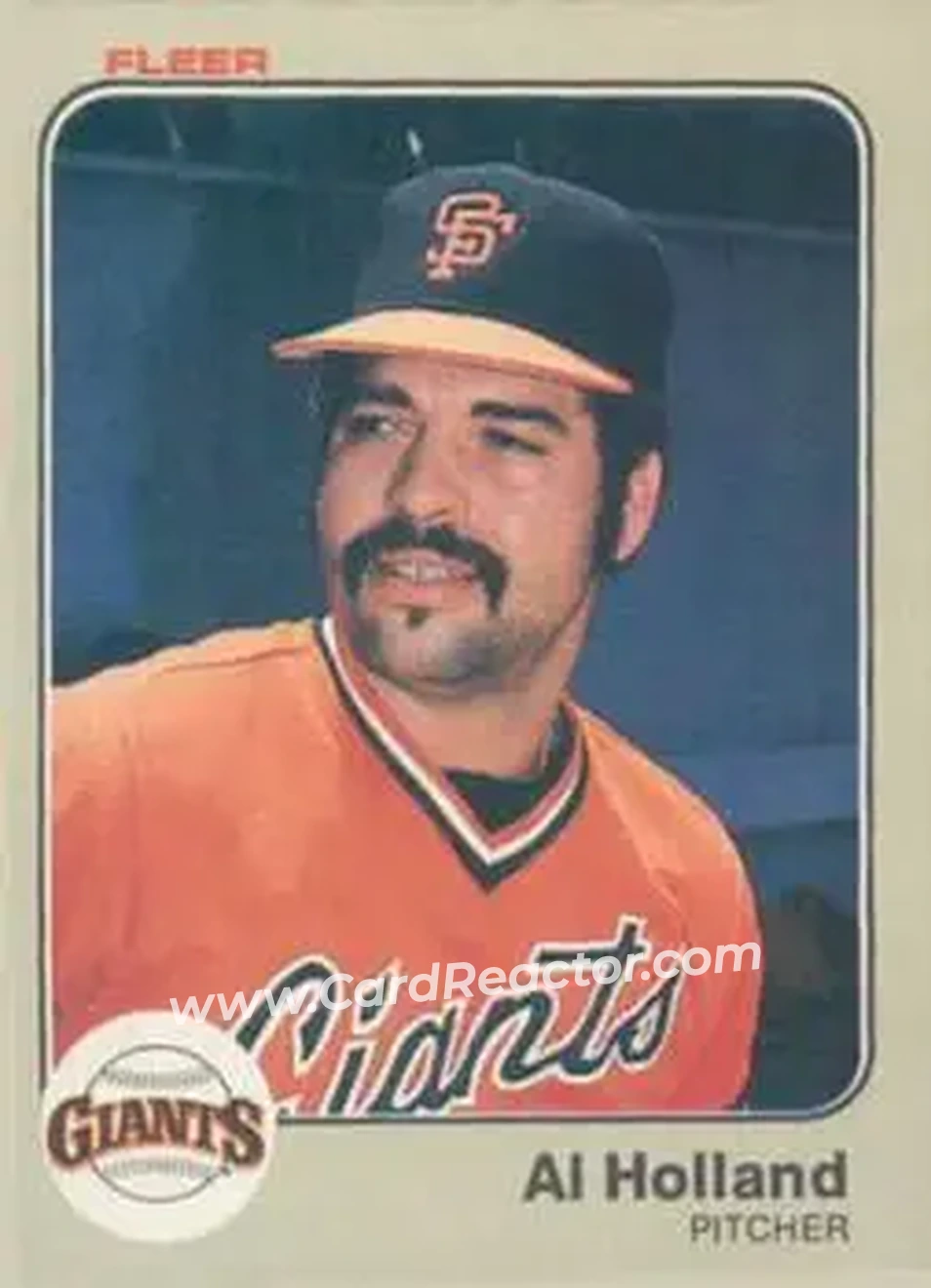 1983 Fleer #262 - Al Holland - San Francisco Giants - Front