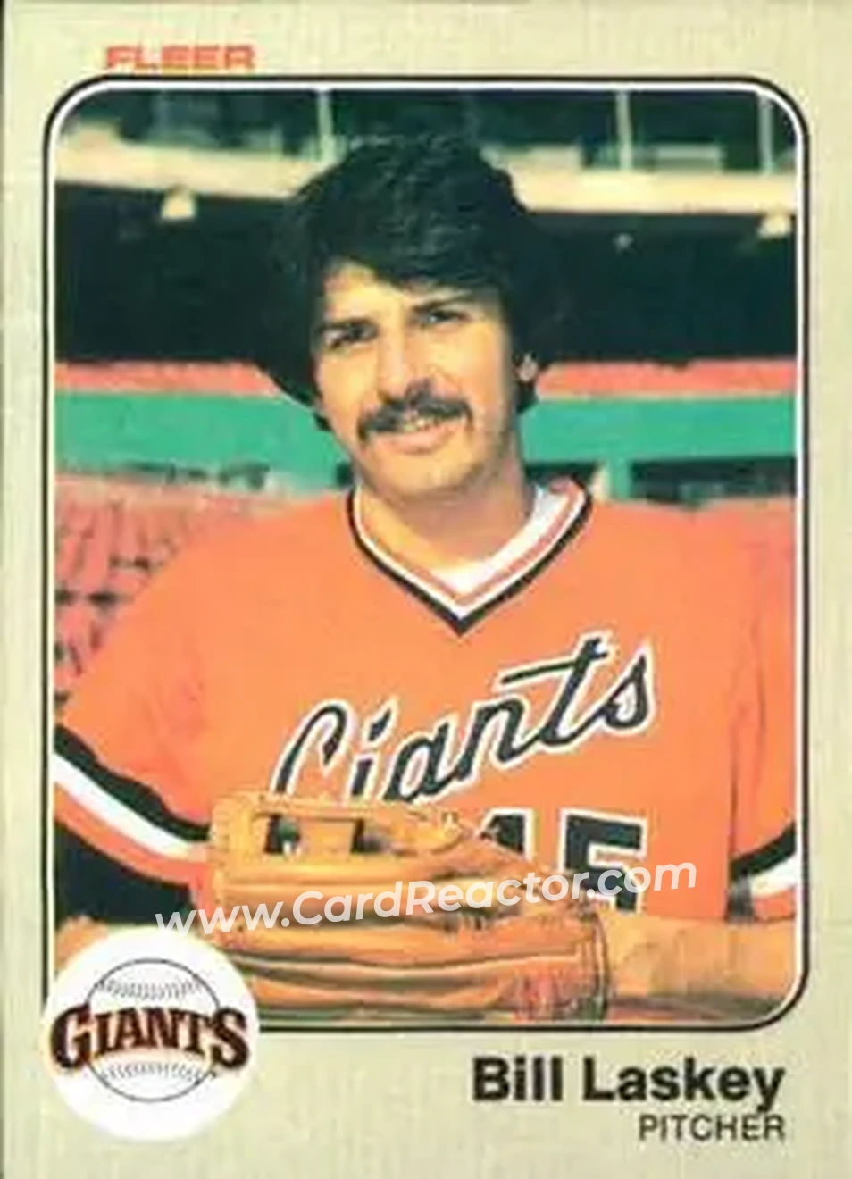 1983 Fleer #264 - Bill Laskey - San Francisco Giants - Front