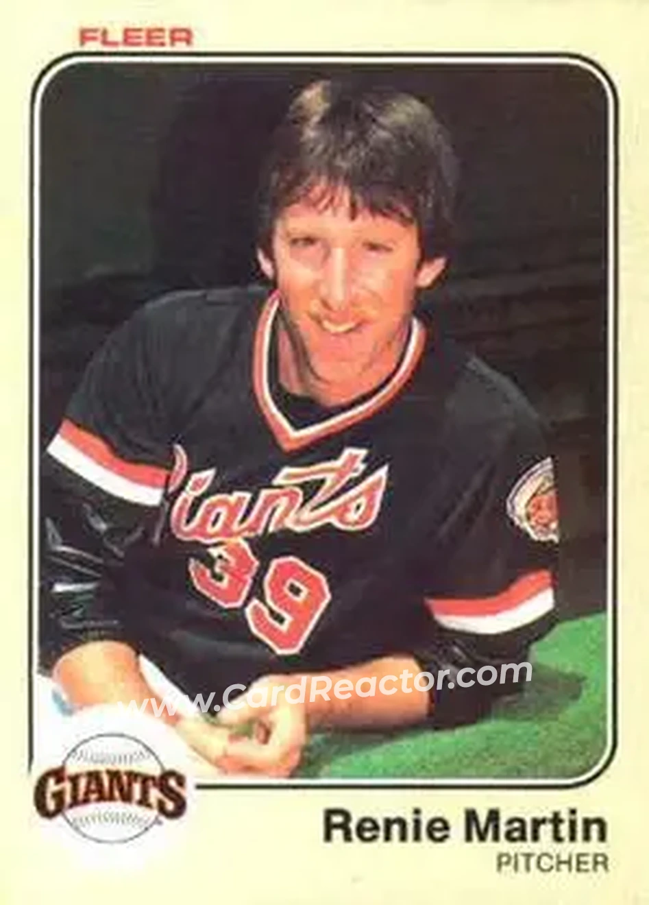 1983 Fleer #267 - Renie Martin - San Francisco Giants - Front