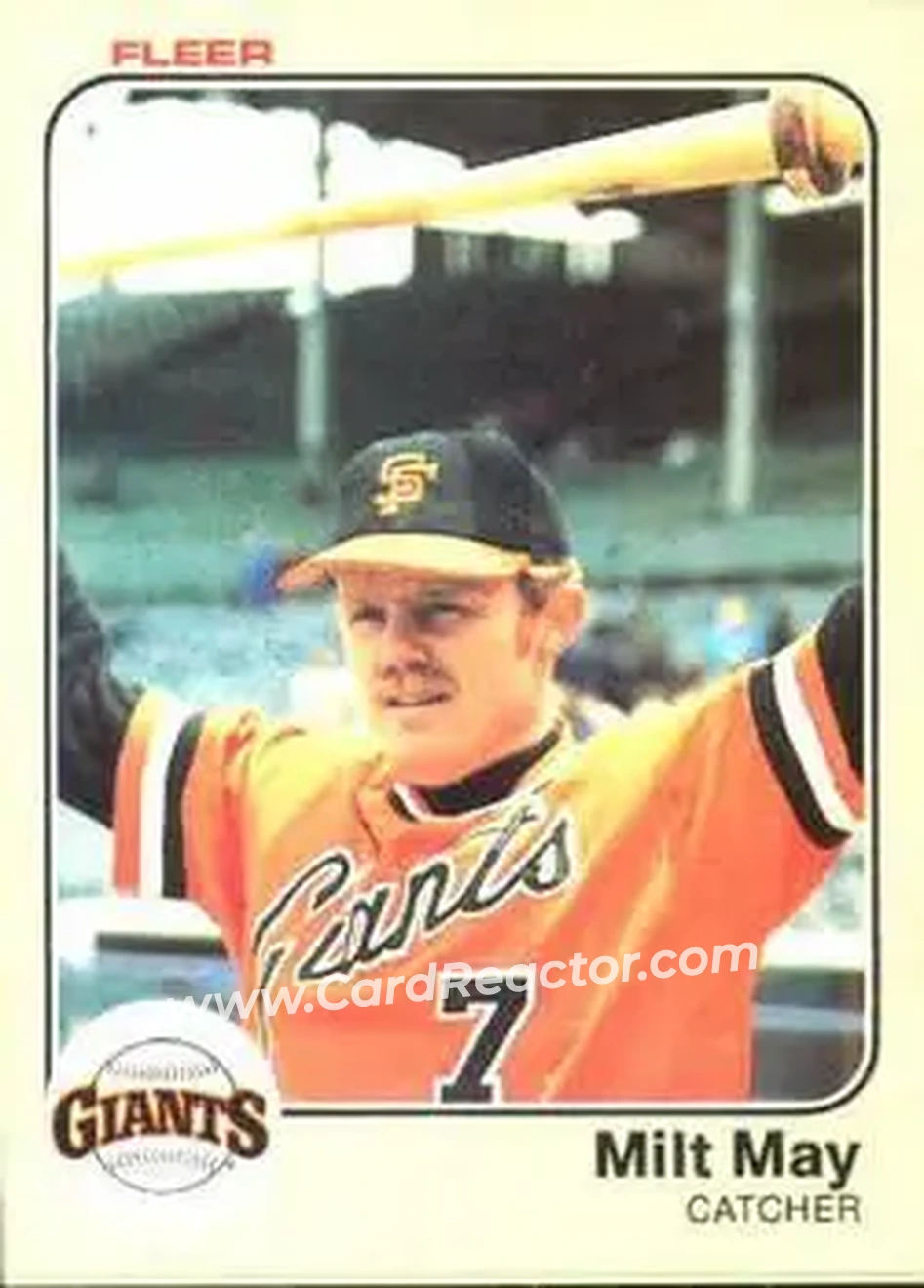 1983 Fleer #268 - Milt May - San Francisco Giants - Front