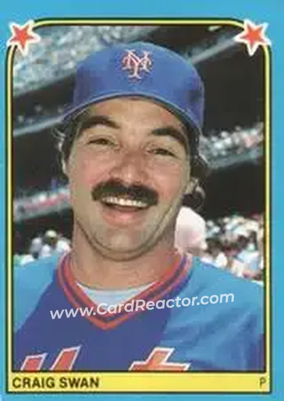 1983 Fleer Star Stickers #231 - Craig Swan - New York Mets - Front