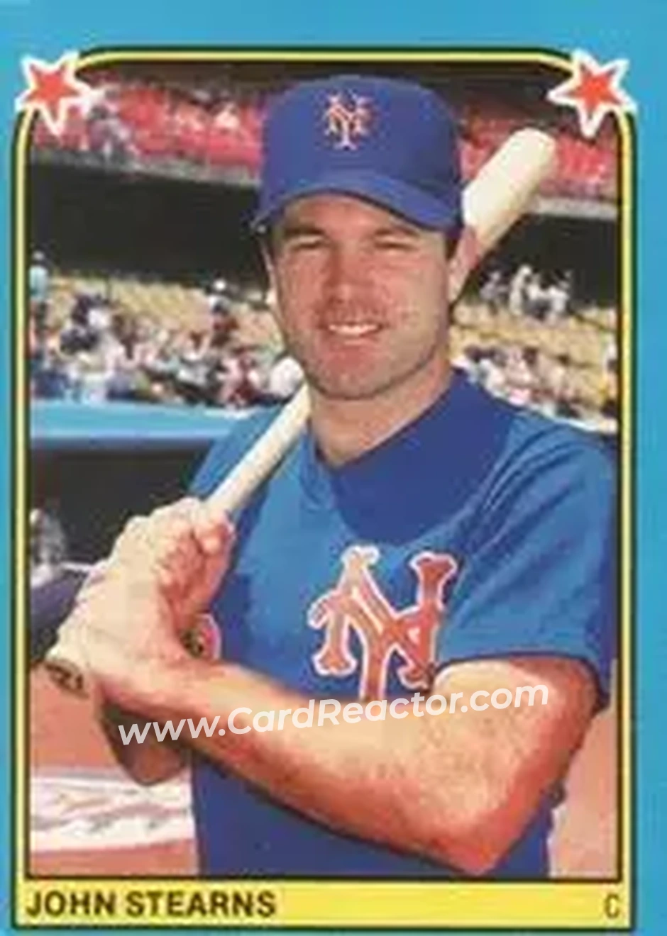 1983 Fleer Star Stickers #234 - John Stearns - New York Mets - Front 1983 Fleer Star Stickers #234 - John Stearns - New York Mets - Front