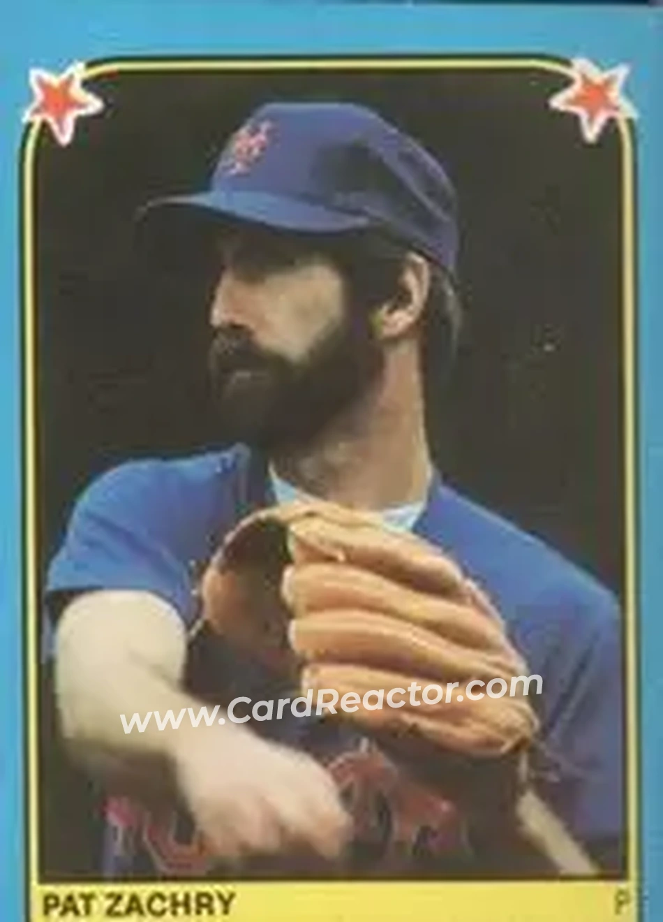 1983 Fleer Star Stickers #237 - Pat Zachry - New York Mets - Front