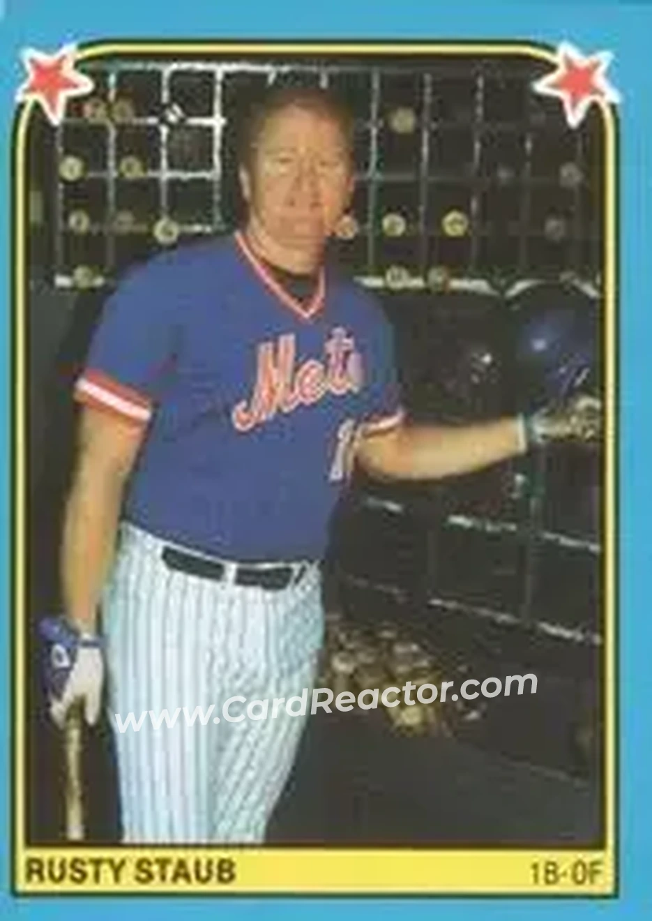 1983 Fleer Star Stickers #238 - Rusty Staub - New York Mets - Front