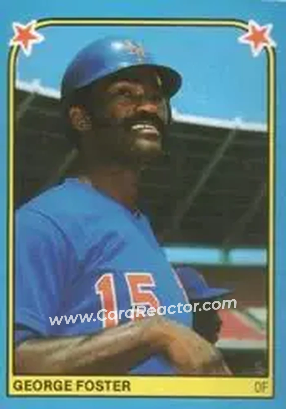 1983 Fleer Star Stickers #239 - George Foster - New York Mets - Front