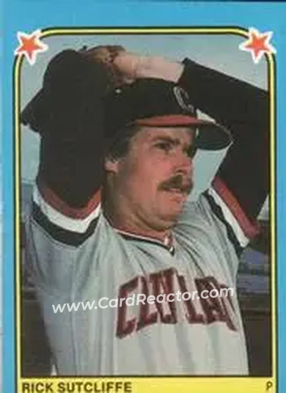 1983 Fleer Star Stickers #240 - Rick Sutcliffe - Cleveland Indians - Front