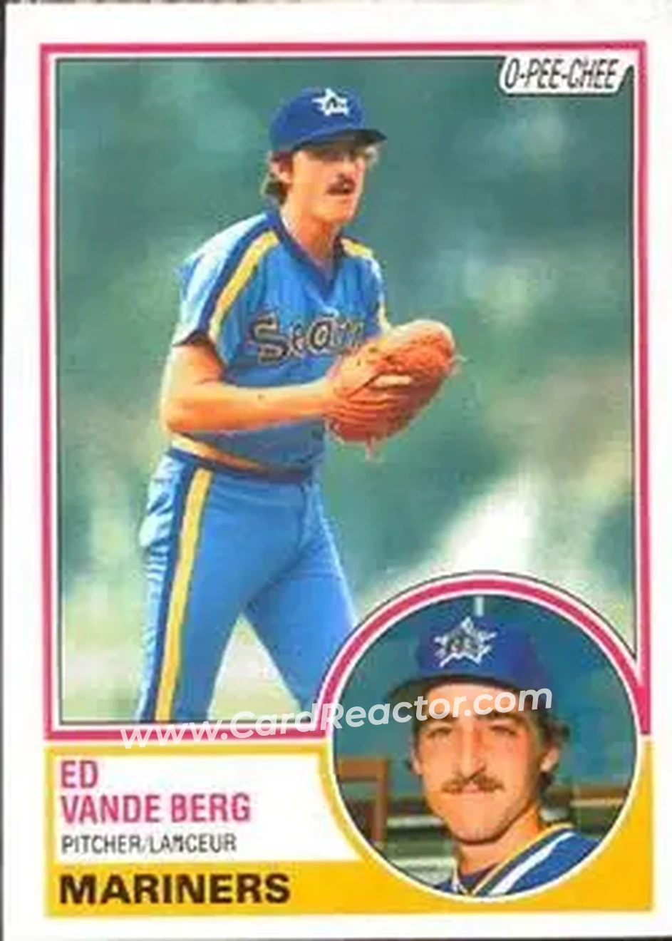 1983 O-Pee-Chee #183 - Ed Vande Berg - Seattle Mariners - Front