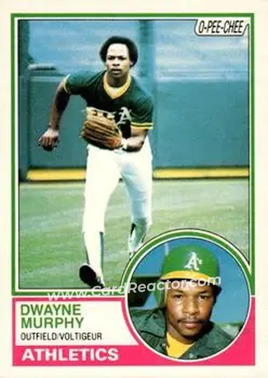 1983 O-Pee-Chee #184 - Dwayne Murphy - Oakland Athletics - Front
