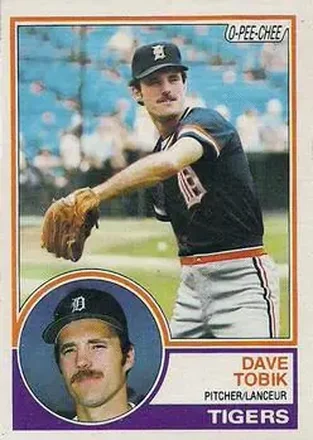 1983 O-Pee-Chee #186 - Dave Tobik - Detroit Tigers