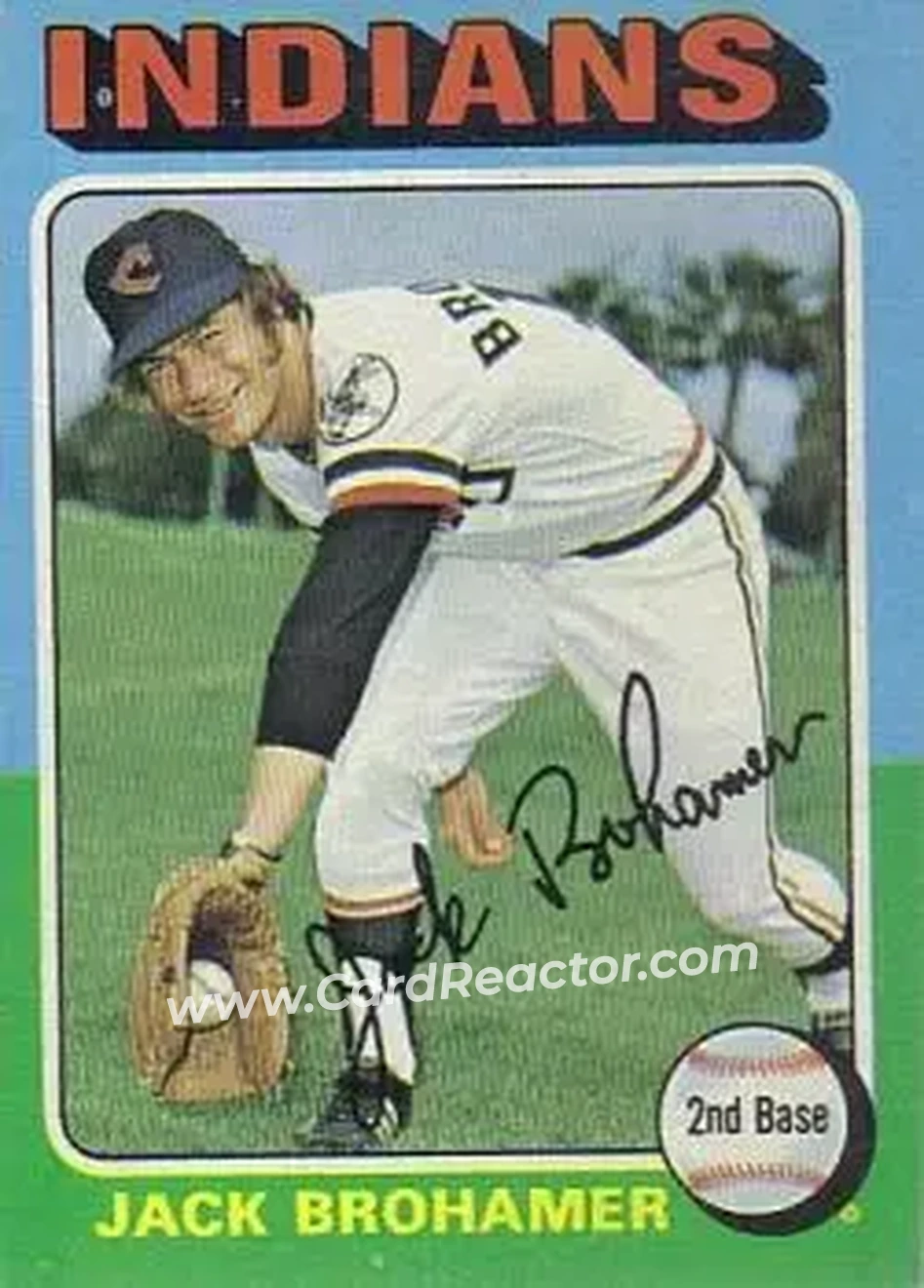 1975 Topps #552 - Jack Brohamer - Cleveland Indians - Front