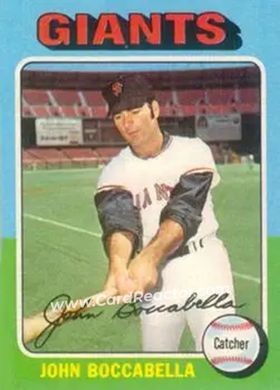 1975 Topps #553 - John Boccabella - San Francisco Giants - Front