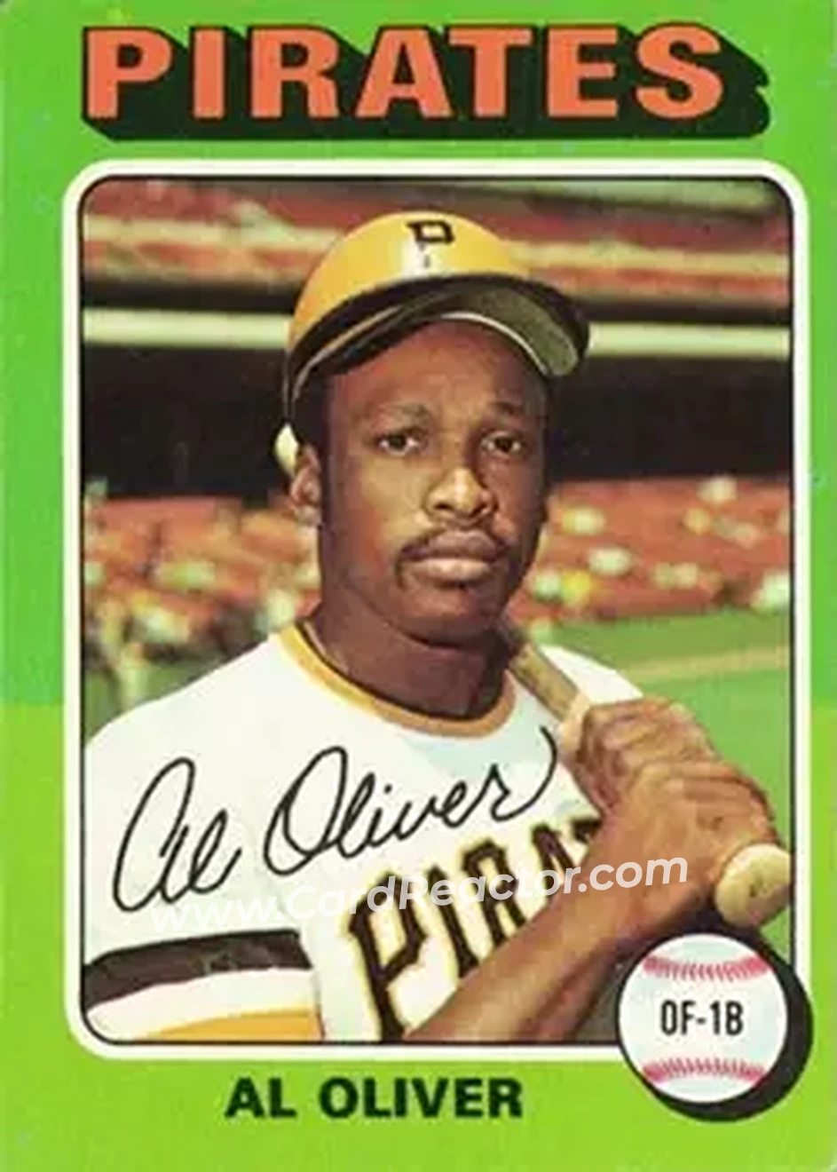 1975 Topps #555 - Al Oliver - Pittsburgh Pirates - Front