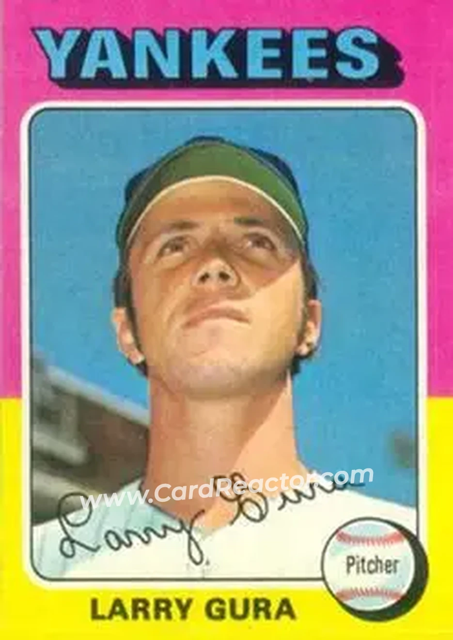 1975 Topps #557 - Larry Gura - New York Yankees - Front 1975 Topps #557 - Larry Gura - New York Yankees - Front