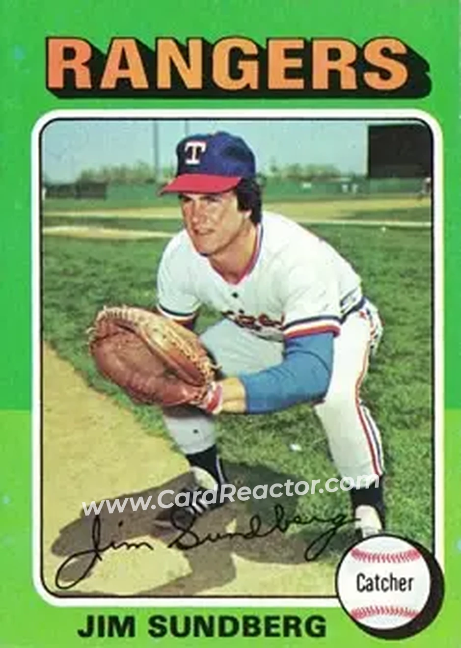 1975 Topps #567 - Jim Sundberg - Texas Rangers - Front